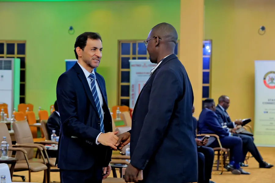 Business leaders shaking hands